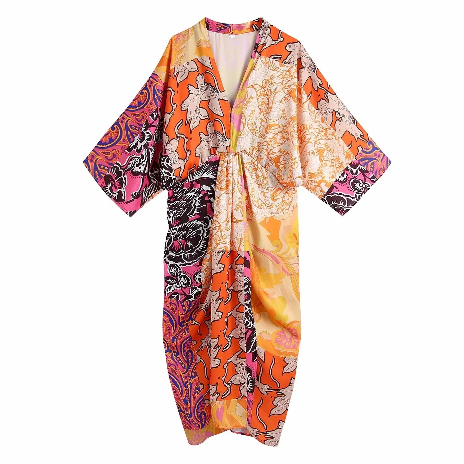Vivienne - Maxi kimono dress with batwing sleeves