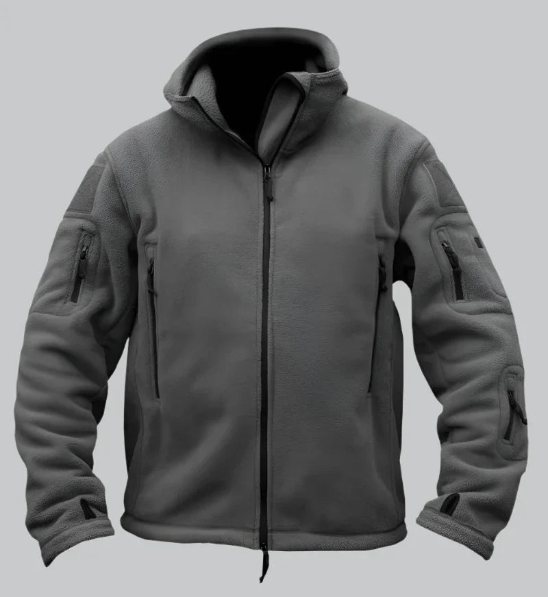 Thermal fleece hoodie jacket for men