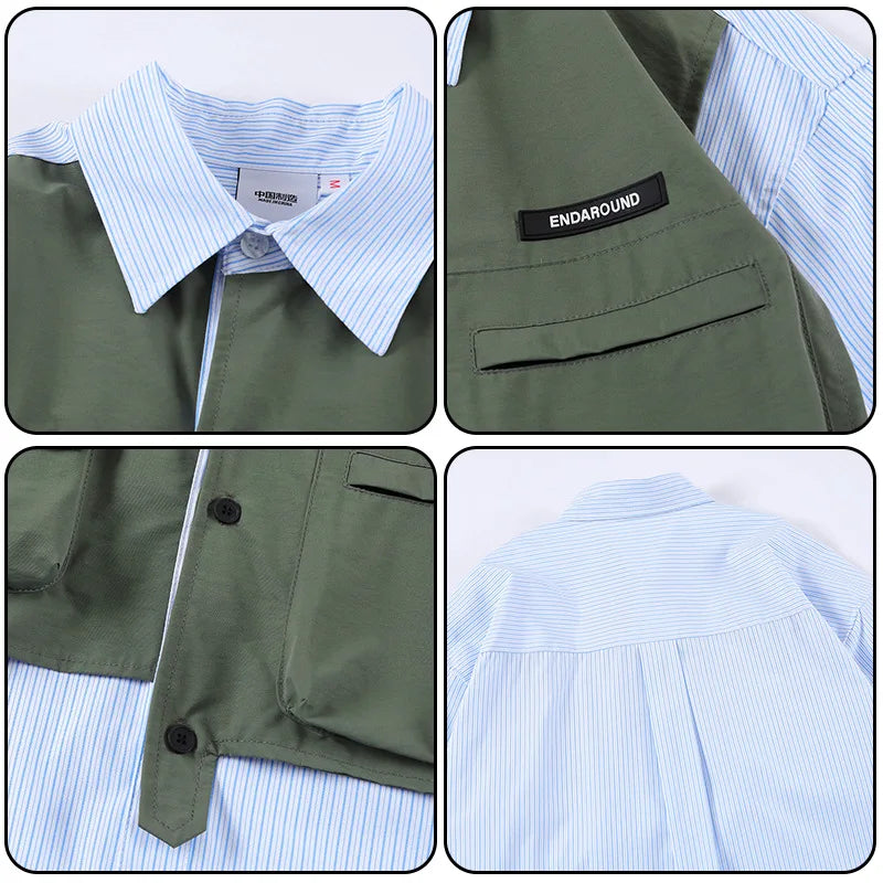 Elliot - Two-coloured long sleeve shirt with contrast collar