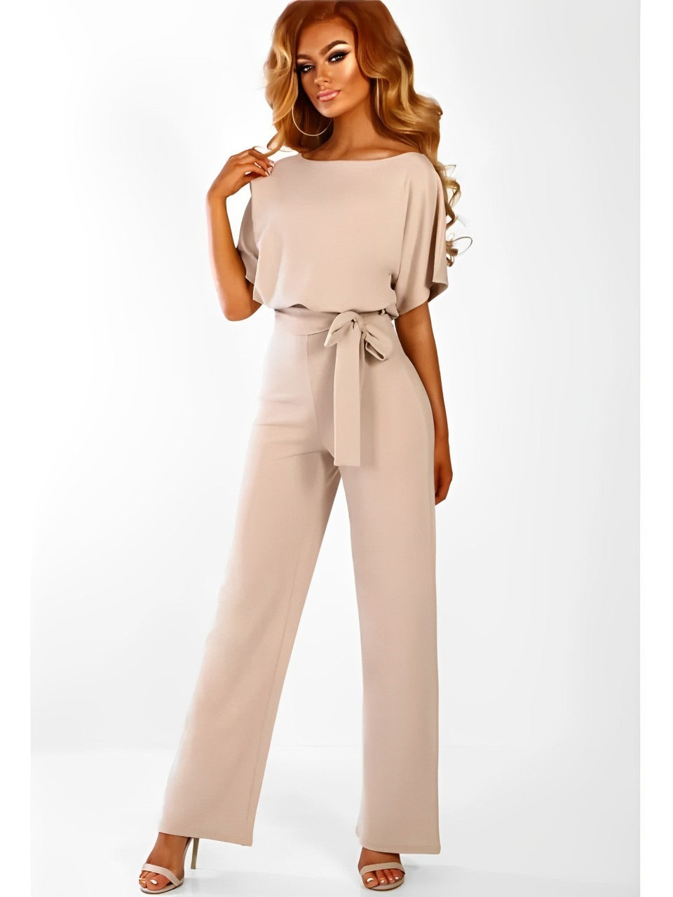Rowena - straight jumpsuit with high waist