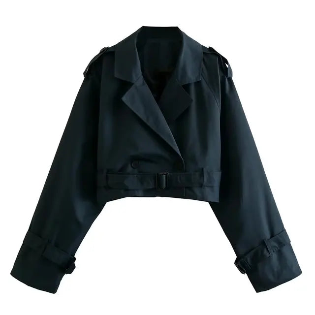 Chic cropped coat for women