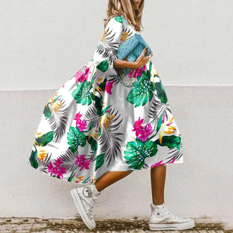 Bella - Colourful baggy summer dress for relaxed days