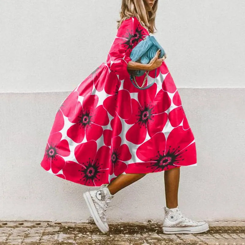 Bella - Colourful baggy summer dress for relaxed days