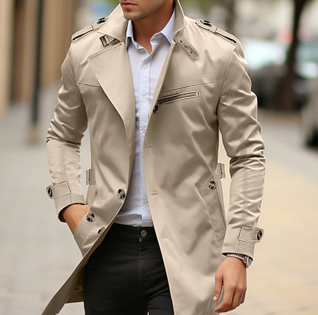 Matthew - elegant spring trench coat for men