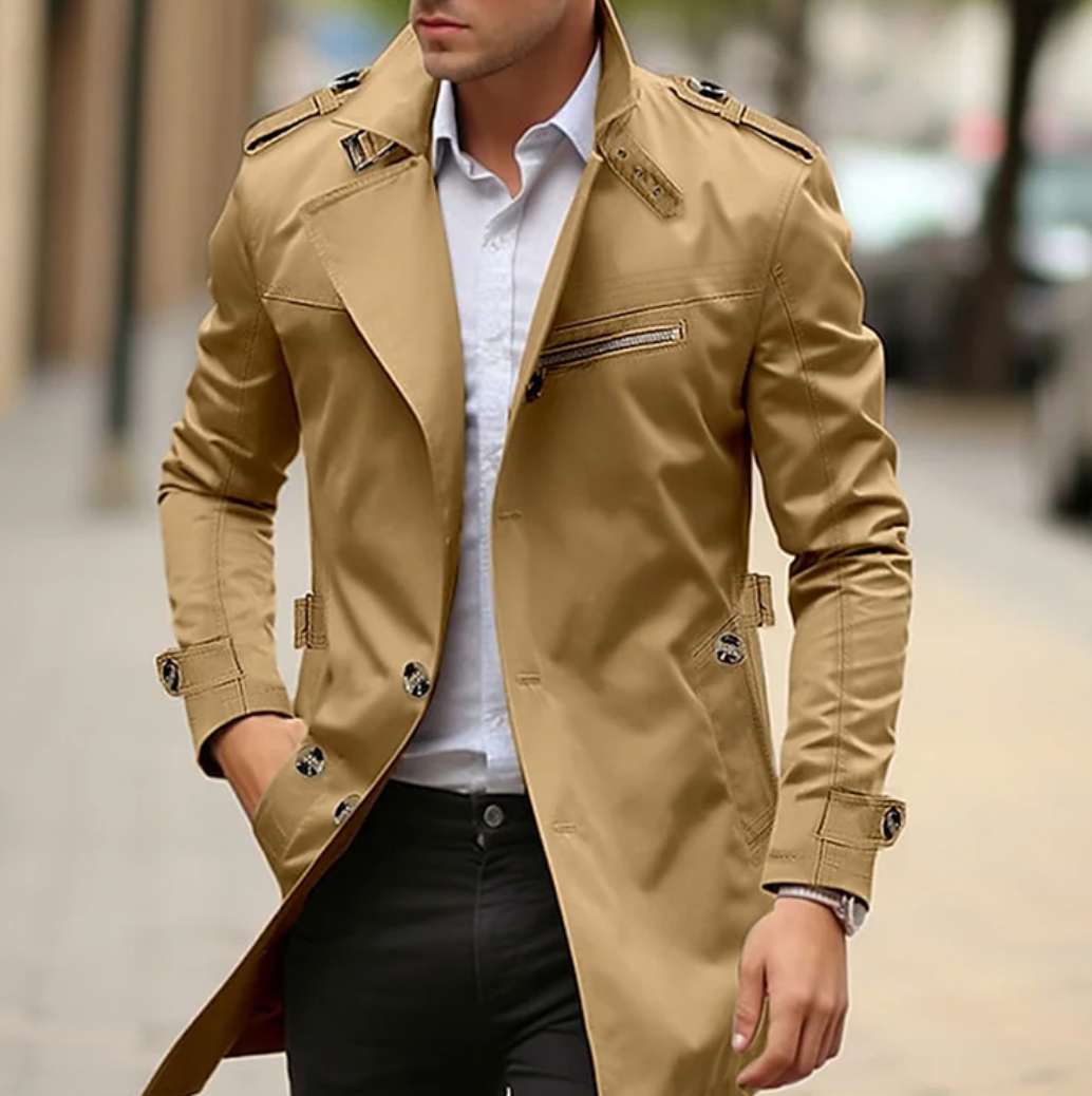 Matthew - elegant spring trench coat for men