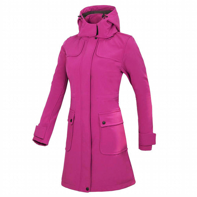 Freya | Long Waterproof Women's Rain Jacket - Stylish & Functional Outerwear