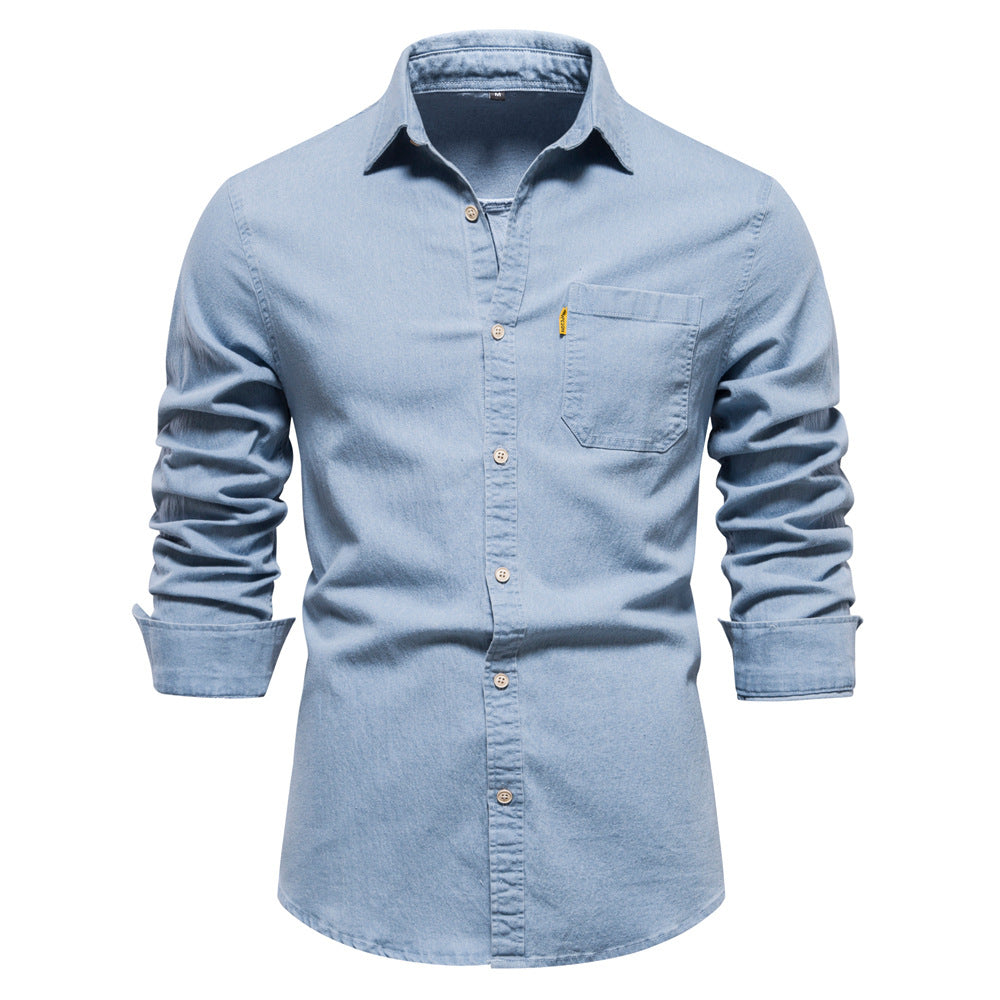 Lars - Sustainable men's denim shirt made from organic cotton