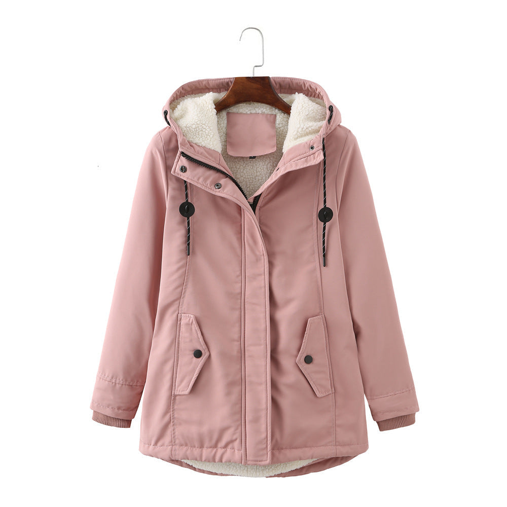 Hooded waterproof jacket for women