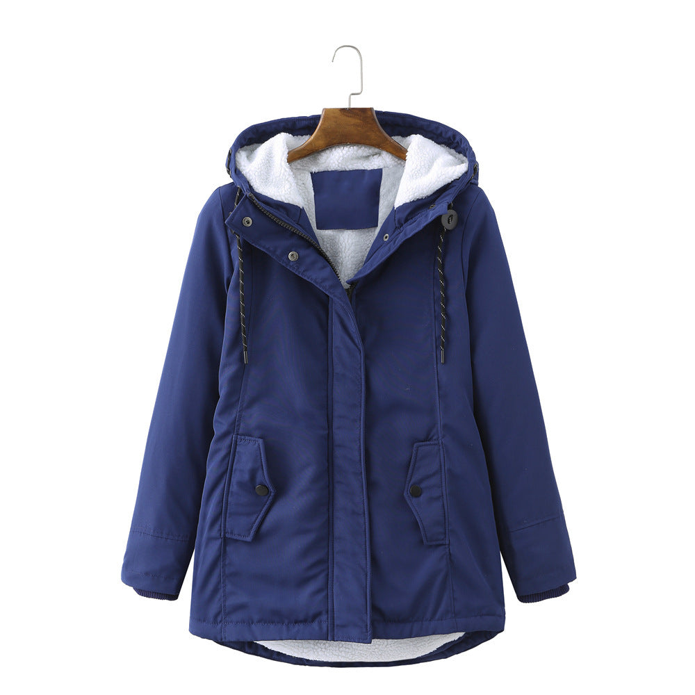 Hooded waterproof jacket for women