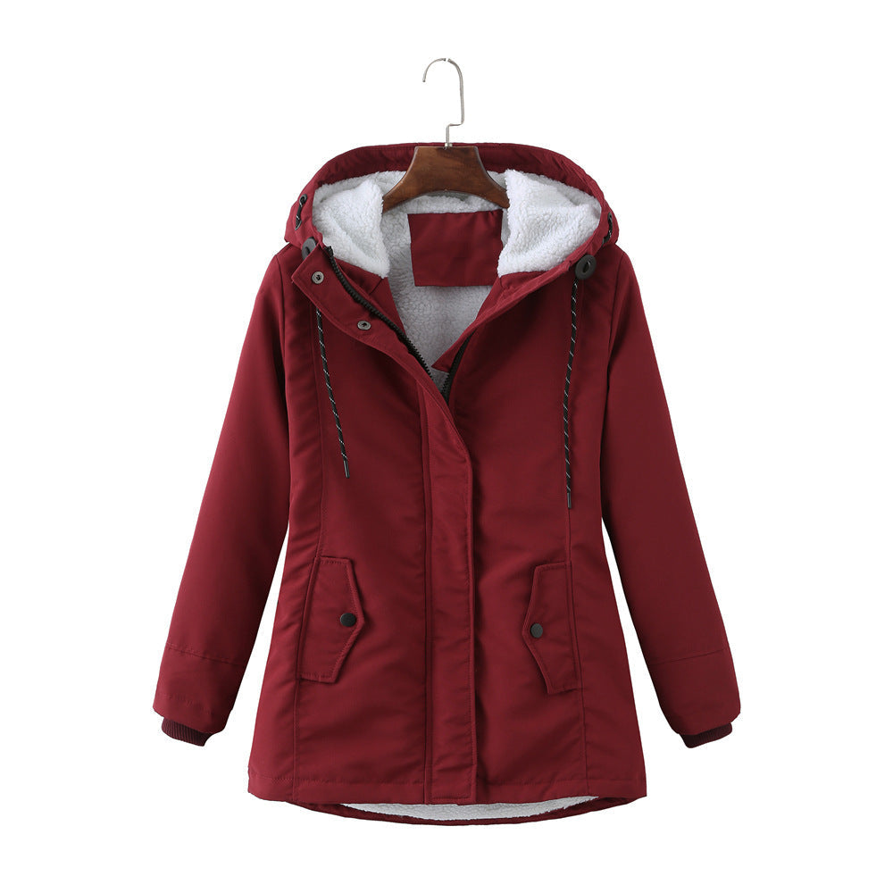 Hooded waterproof jacket for women