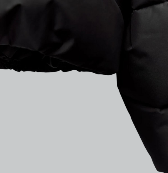 Cropped waterproof hooded puffer jacket for Women