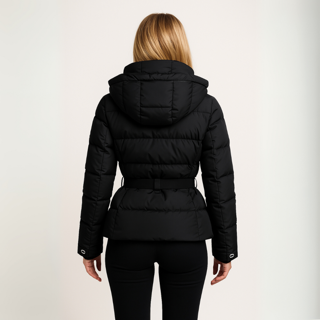 Loravelle | Women's Puffer Jacket – Belted, Water-Resistant
