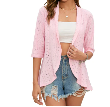 Stylish buttoned long overcoat for women