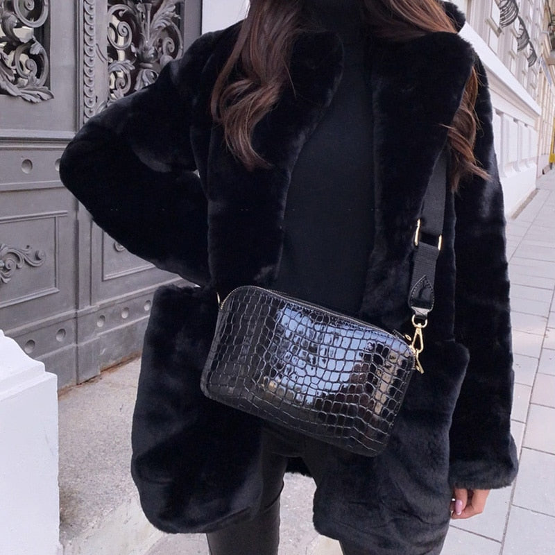 Cozy faux fur winter coat for women