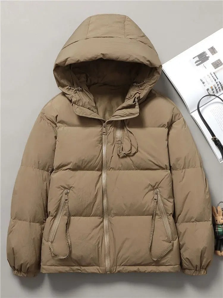 Women's Puffer Jacket - Hooded Quilted Insulated - Lightweight Warm Casual Wear