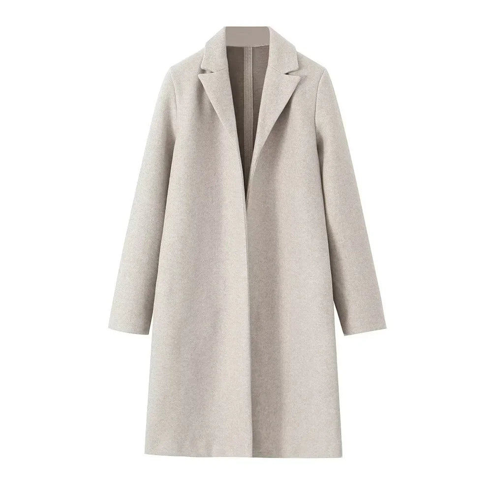Women’s Long Open Stitch Trench Coat