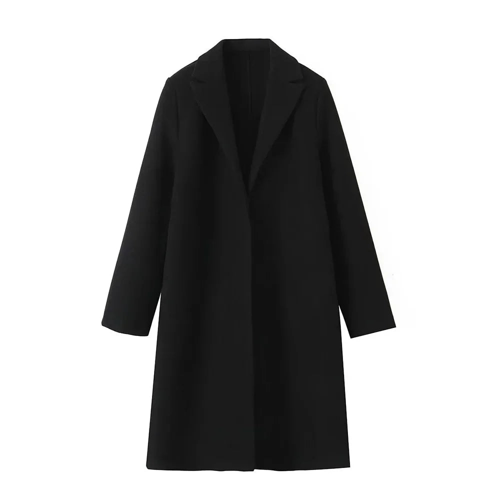 Women’s Long Open Stitch Trench Coat