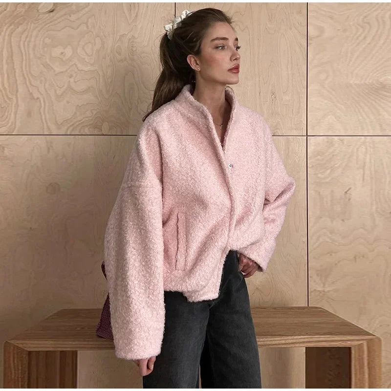 Cozy faux fur jacket for women