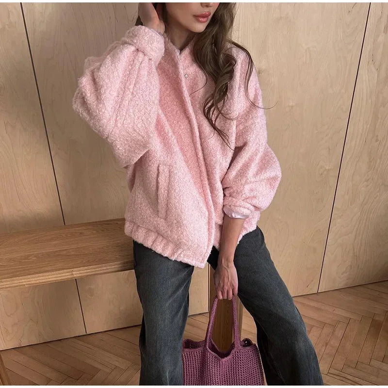 Cozy faux fur jacket for women