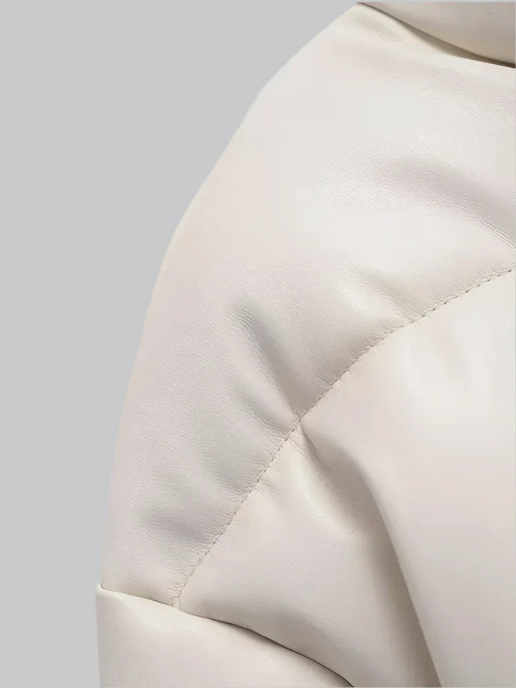 Wash-free warm leather jacket for women