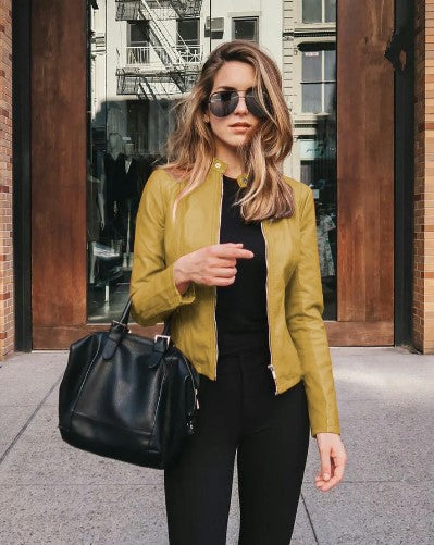 Hannah | Comfortable Women's Leather Jacket - Stylish & Durable Outerwear