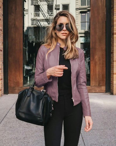 Hannah | Comfortable Women's Leather Jacket - Stylish & Durable Outerwear