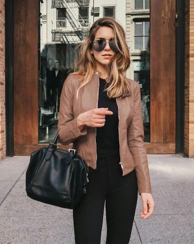 Hannah | Comfortable Women's Leather Jacket - Stylish & Durable Outerwear
