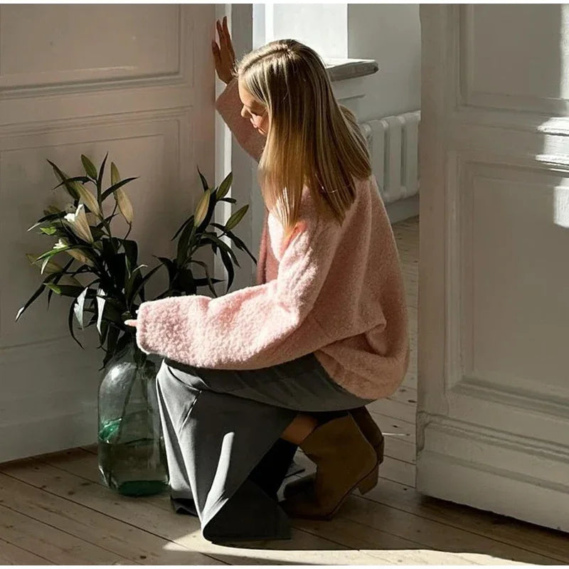 Cozy faux fur jacket for women