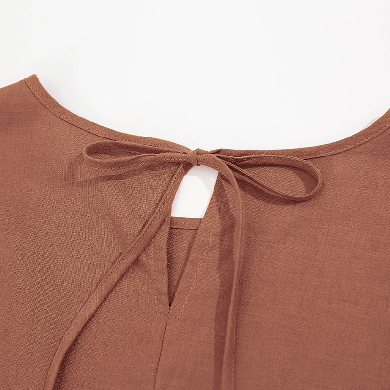 Classic linen dress | retro women's dress with pockets