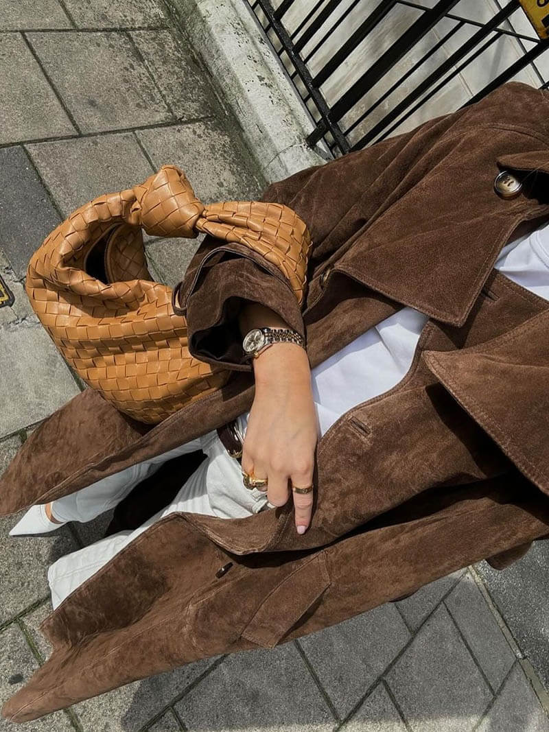 Long classic trench coat for women