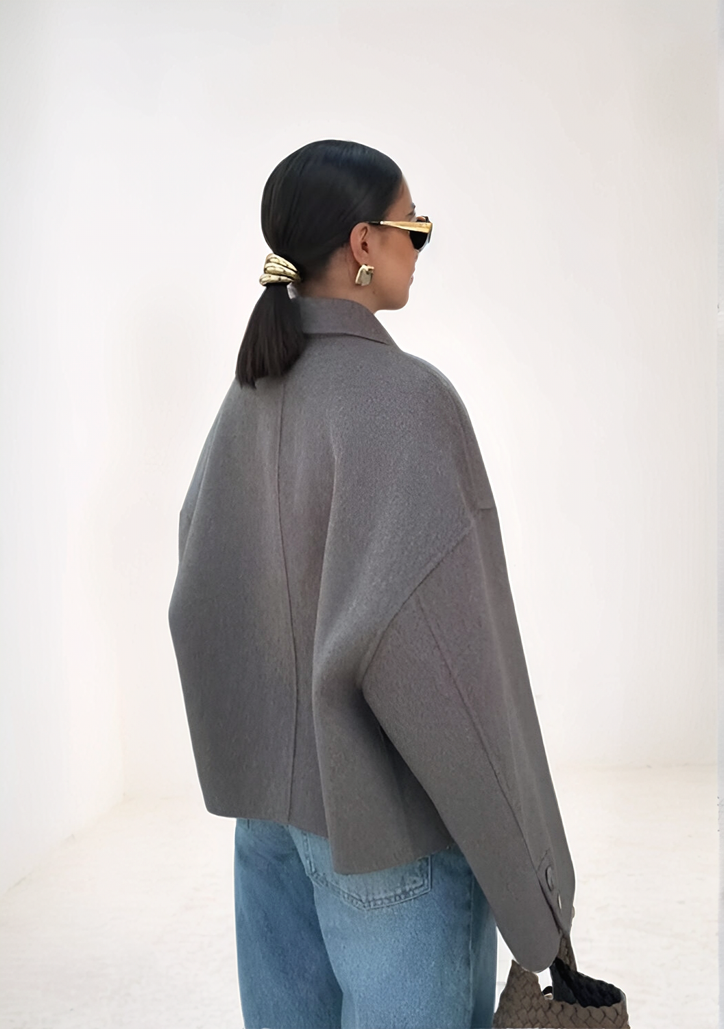 Button-down autumn jacket for women