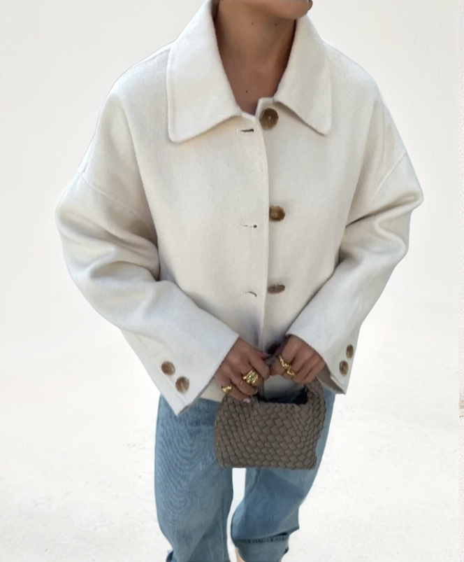 Button-down autumn jacket for women