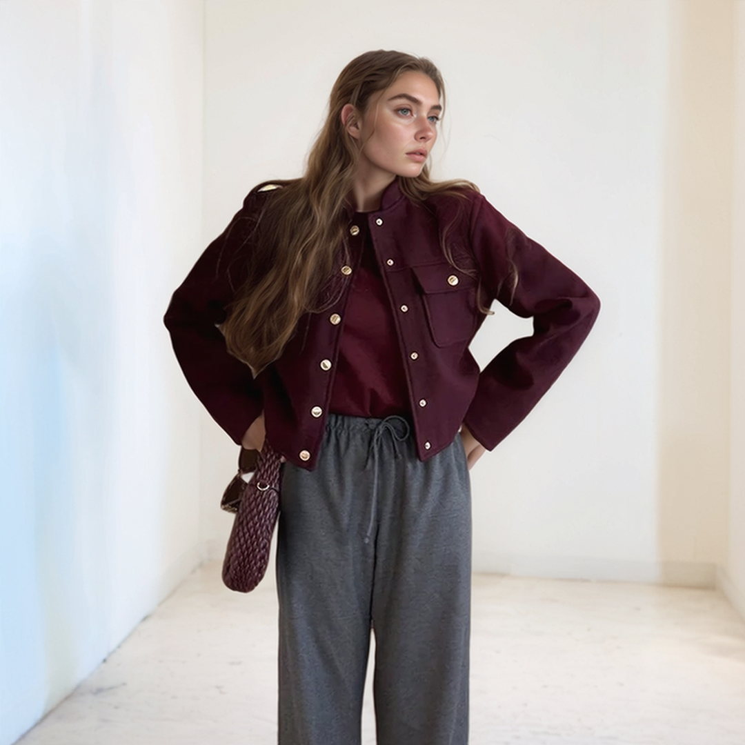 Stylish cropped jacket for women