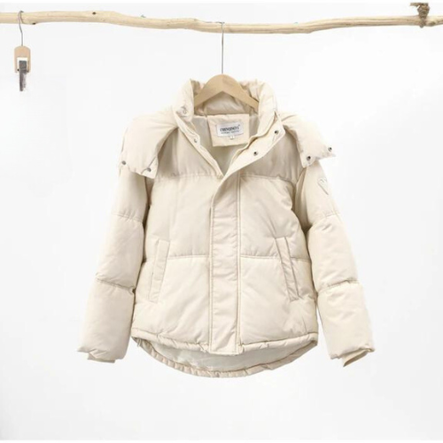 Winter puffer jacket with hood for women