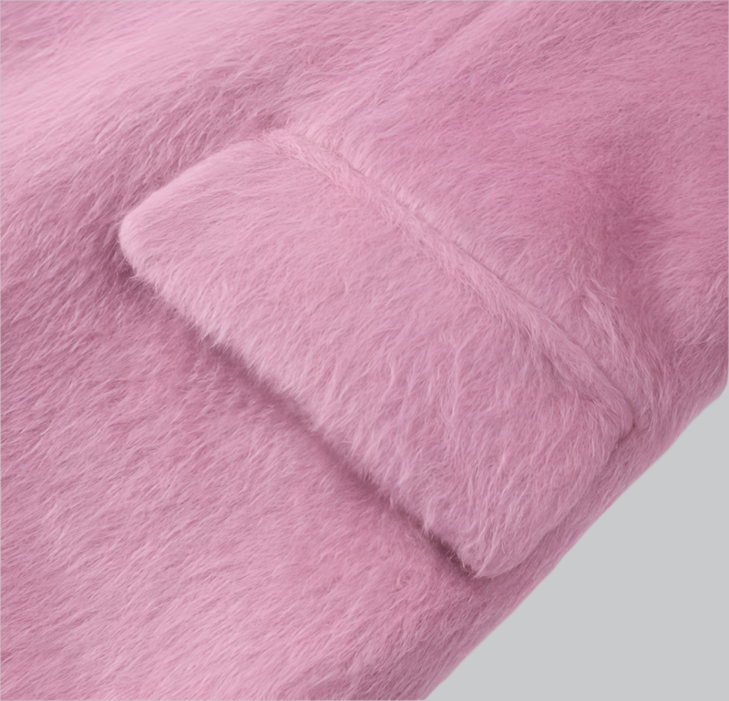 Long-sleeved plush elegant coat for women