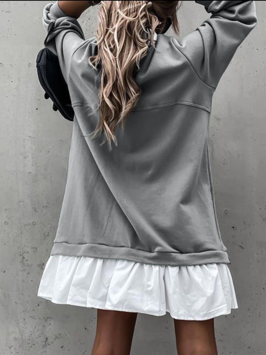 Eva - Ruffle Hem Mini Dress for Fall for Women