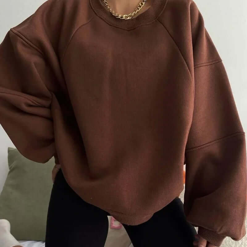 Women's Oversized Cotton Blend Sweatshirt