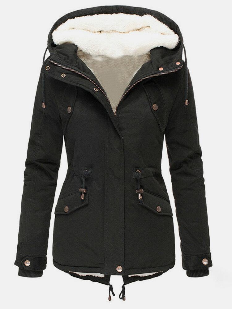Hooded winter jacket for women