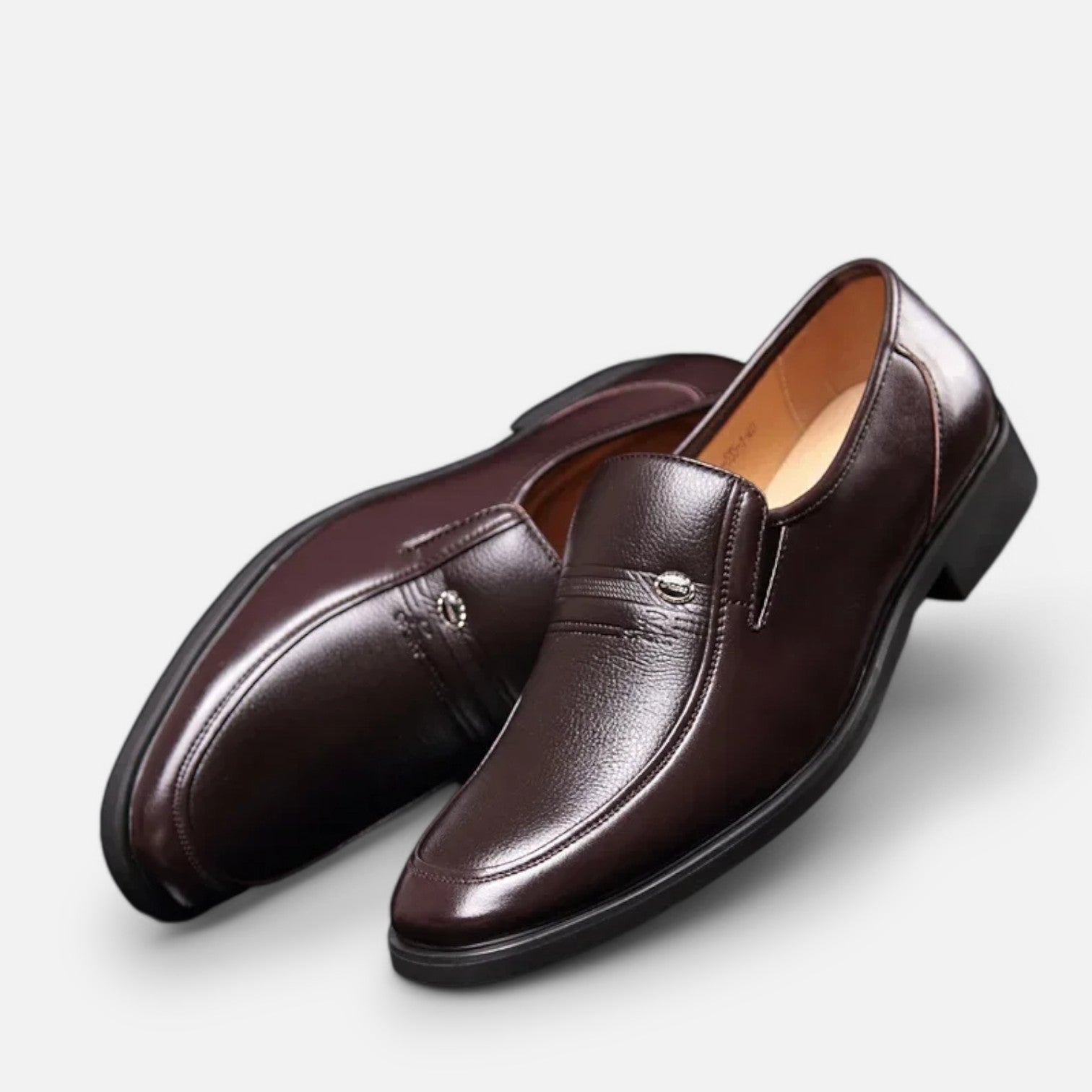 Monacogents | Men's Luxury Leather Loafers – Formal Slip-On Dress Shoes