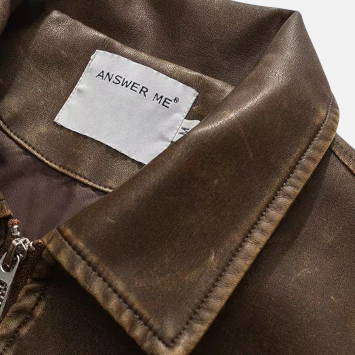 Monacogents | Vintage Washed Leather Motorcycle Jacket
