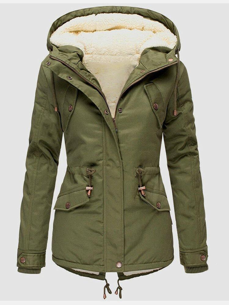 Hooded winter jacket for women