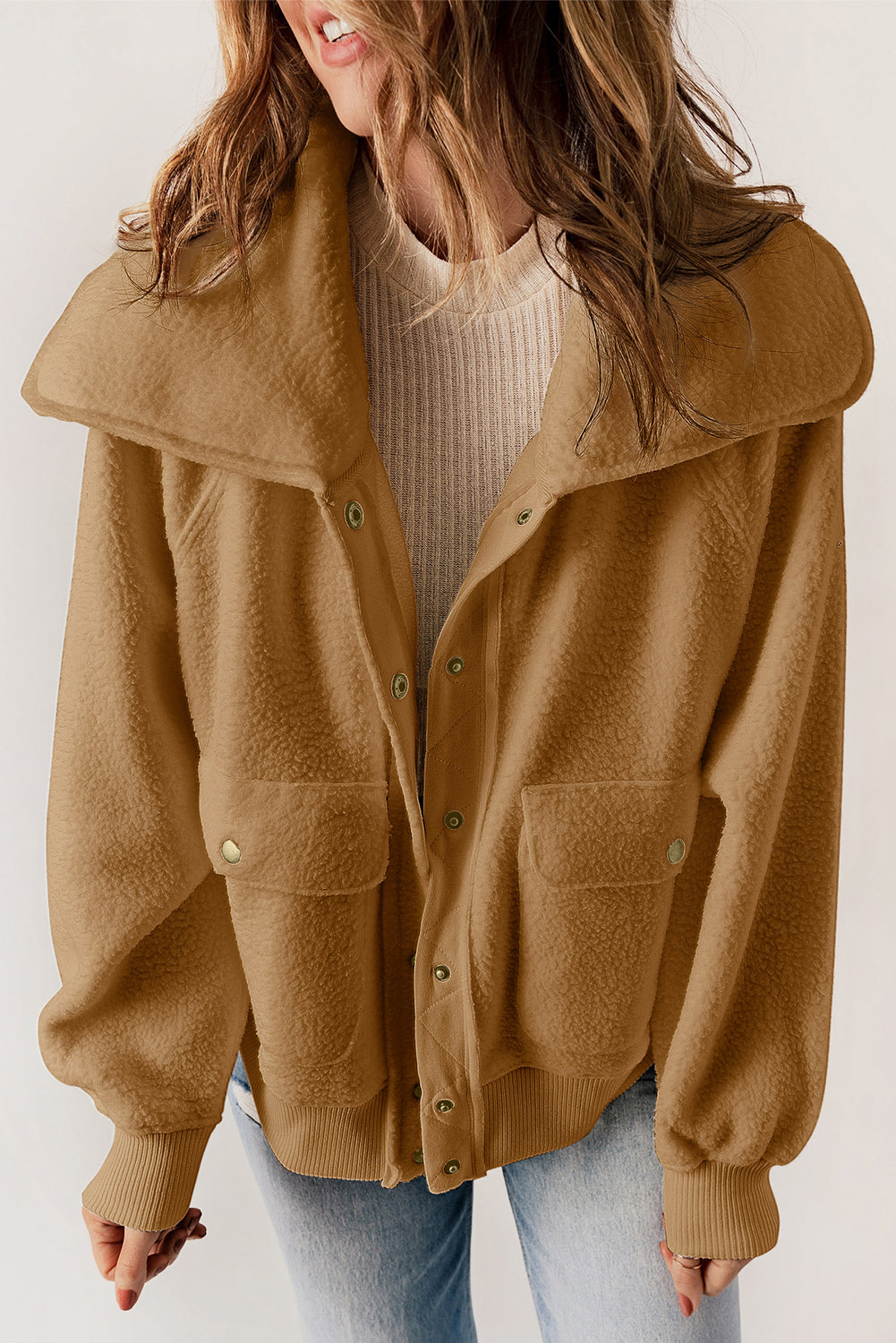 Meral | Women's Buttoned Open-Front Jacket - Stylish & Versatile