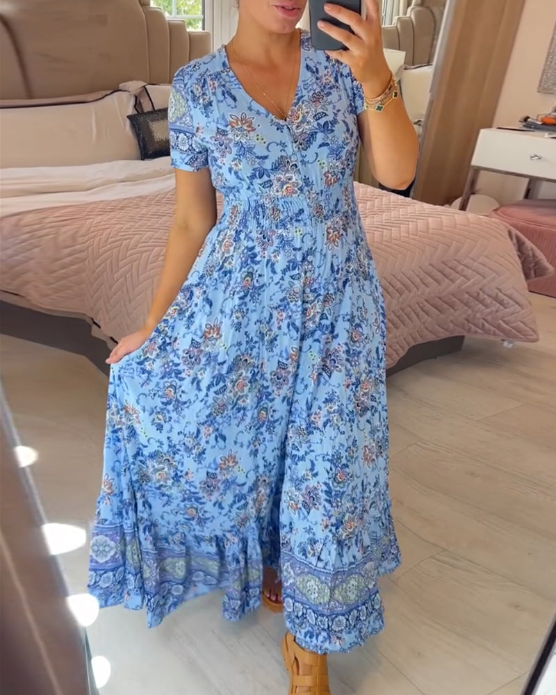 Winona | Casual boho floral dress