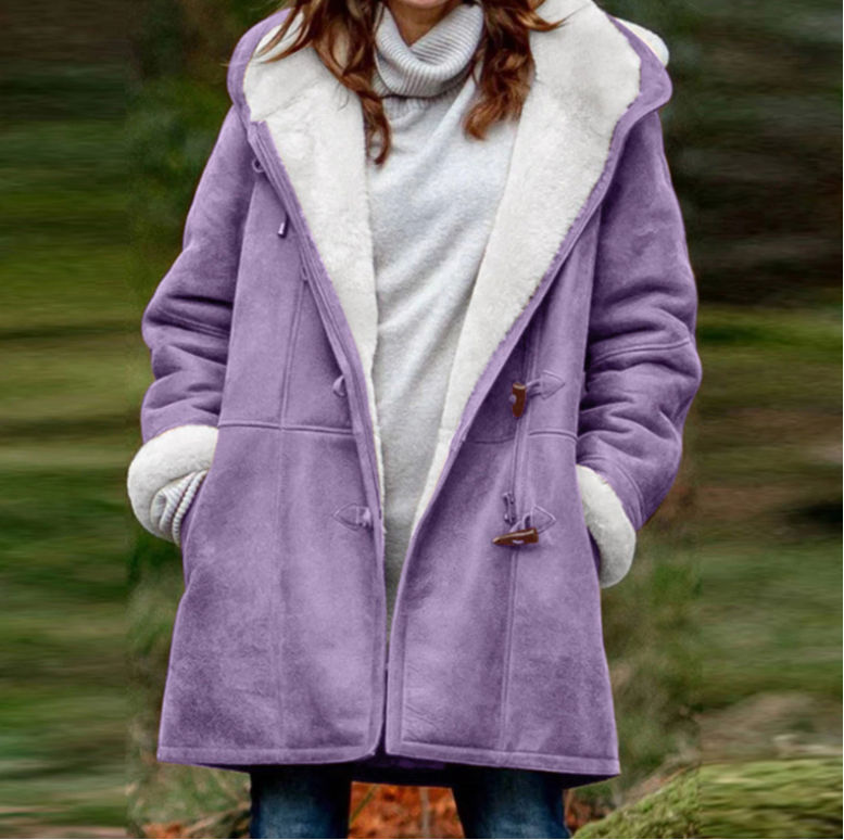 Hooded windproof jacket for women