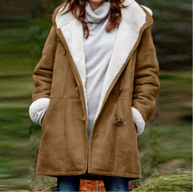 Hooded windproof jacket for women