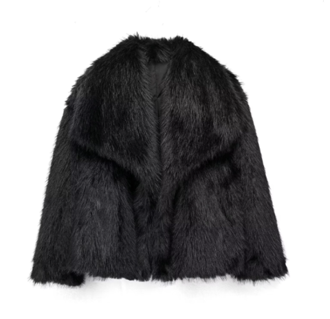 Elegant faux fur winter coat for women