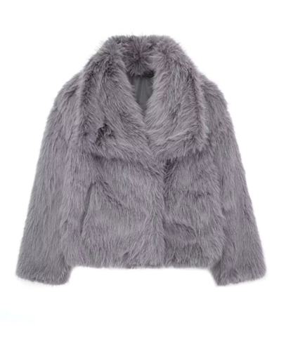 Elegant faux fur winter coat for women