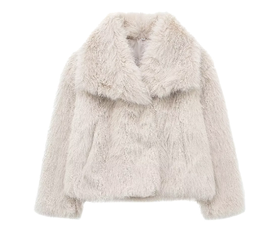 Elegant faux fur winter coat for women