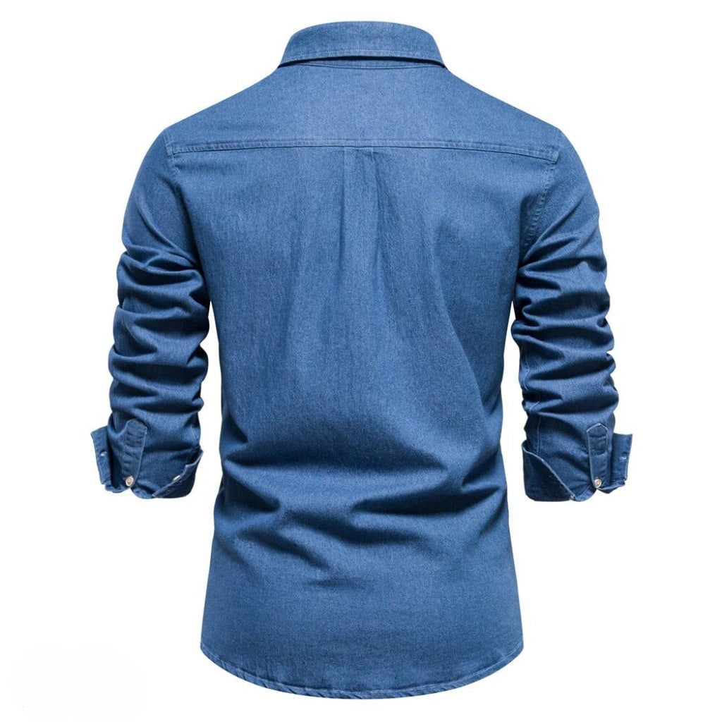 Liam | Denim long sleeve shirt with pocket