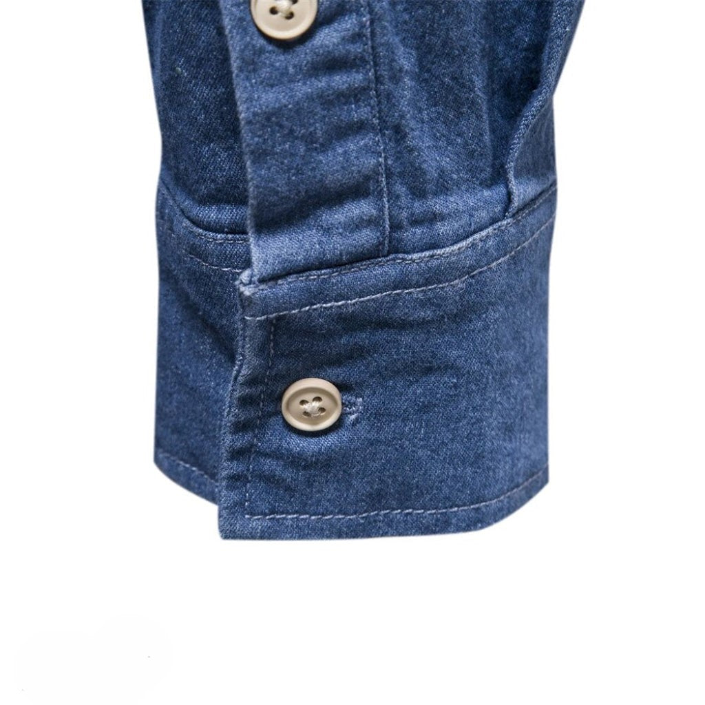 Liam | Denim long sleeve shirt with pocket